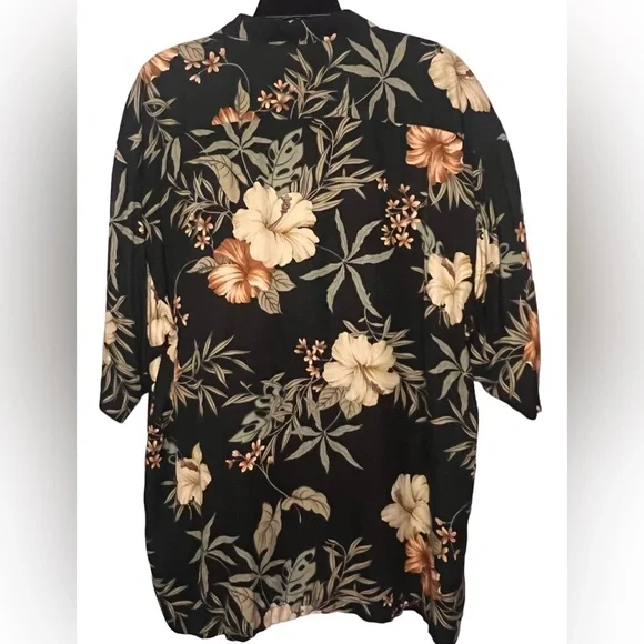 Tommy Bahama Mens Tropical tropical print silk button down shirt size XL - Picture 2 of 14